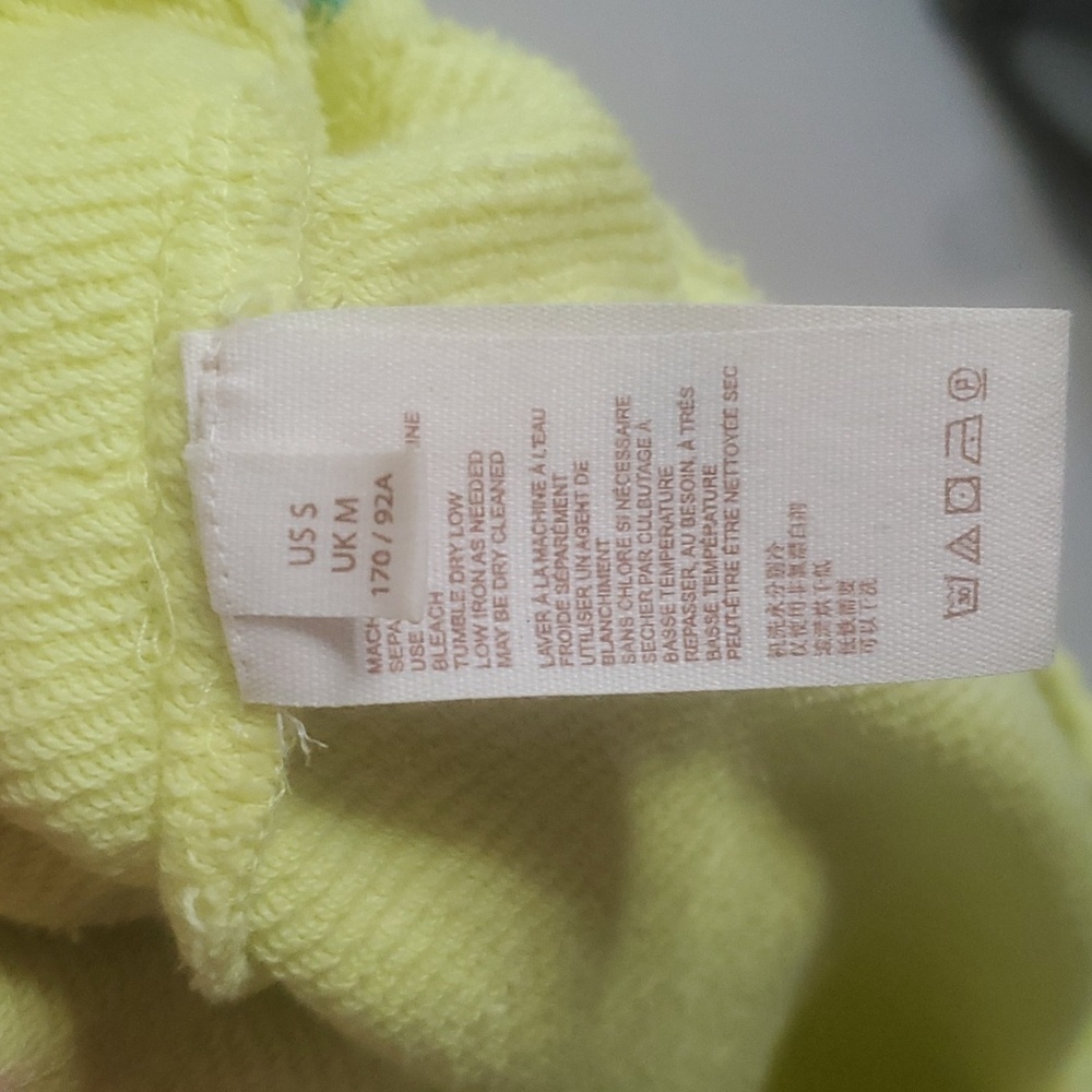 Free People Yellow Floral Detail Oversize Pullover Sweater Size Small - Picture 7 of 12